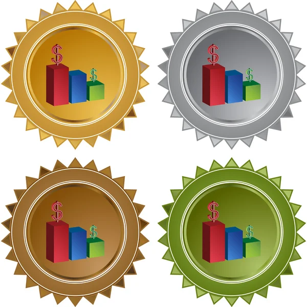 Staafdiagram web pictogram — Stockvector