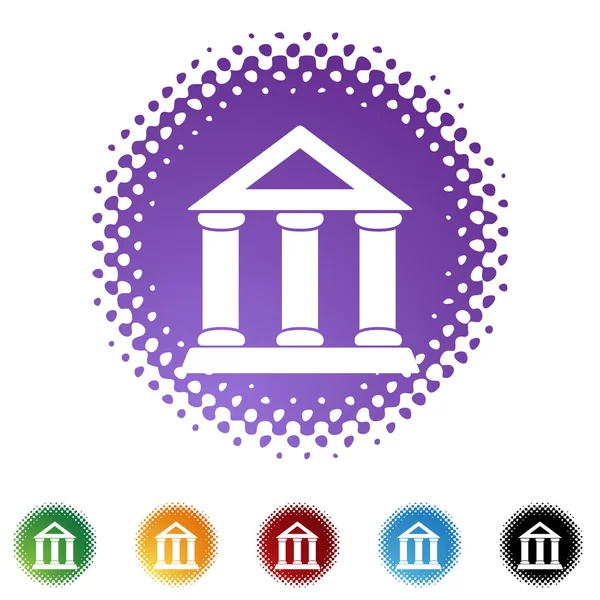 Icona web della banca — Vettoriale Stock