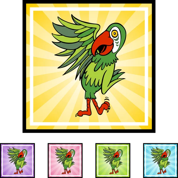 Cute Parrot icon — Stock Vector