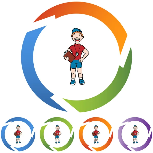 Coach web pictogram — Stockvector