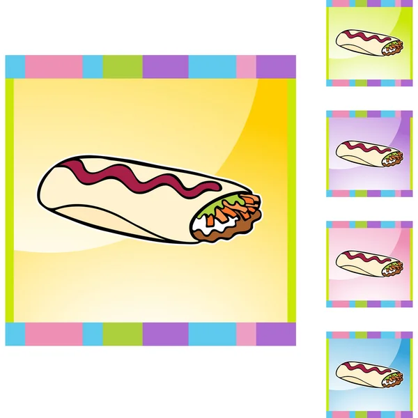 Burrito icono web — Archivo Imágenes Vectoriales