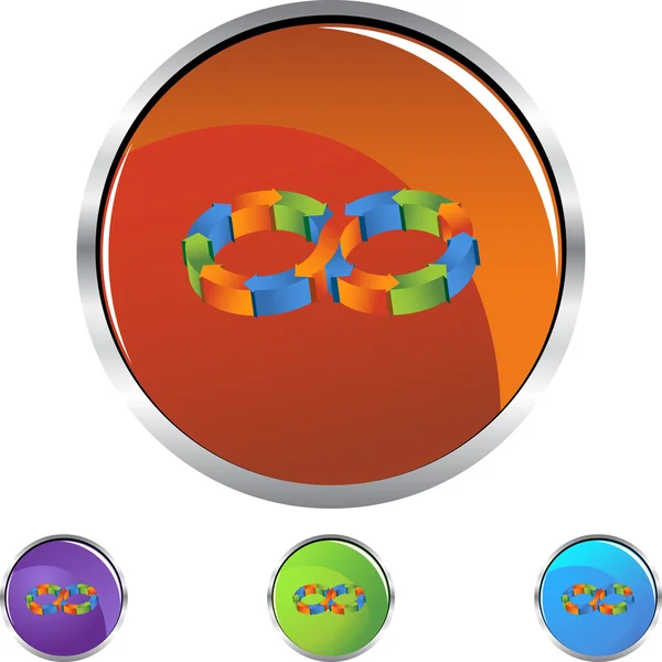 Isometrische Infinity pijl — Stockvector