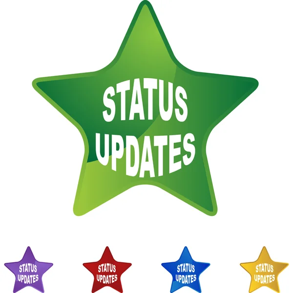 Status Updates web button — Stock Vector