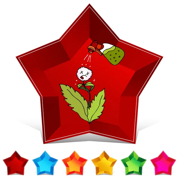Arrosage fleur web icône — Image vectorielle