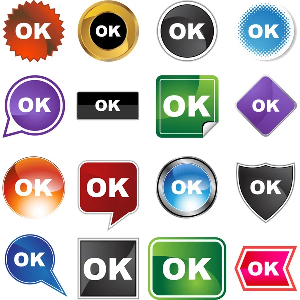 Ok ícone web — Vetor de Stock