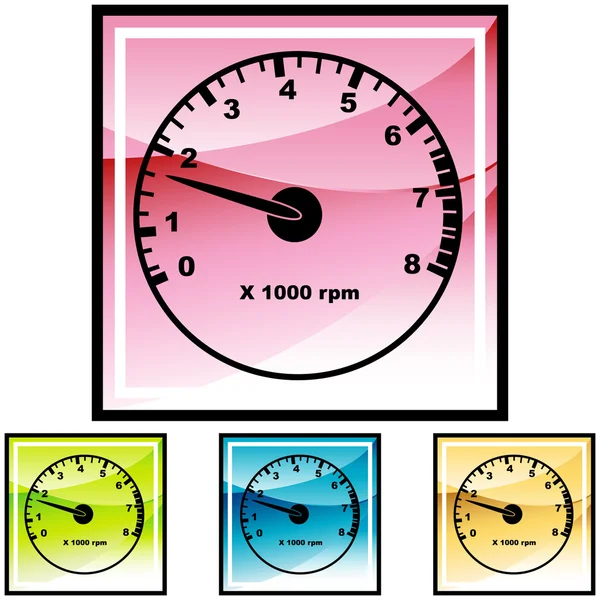 Ikon web Tachometer - Stok Vektor