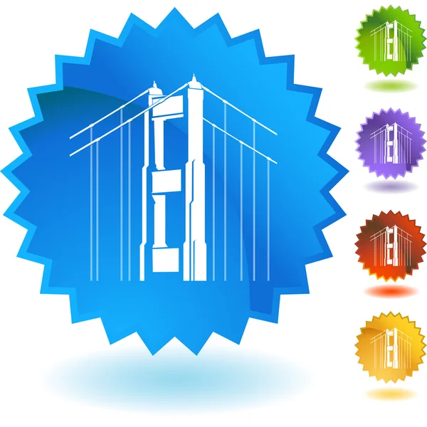 Puente de puerta de oro — Vector de stock