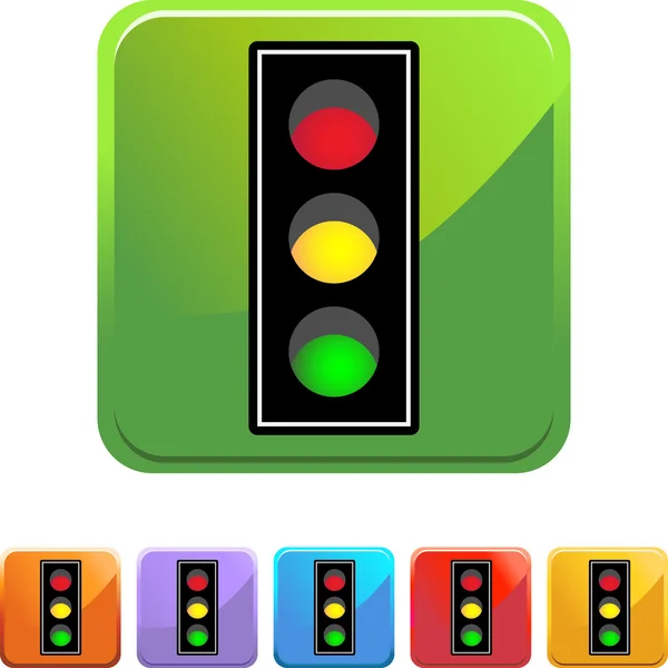 Bouton web Traffic Light — Image vectorielle