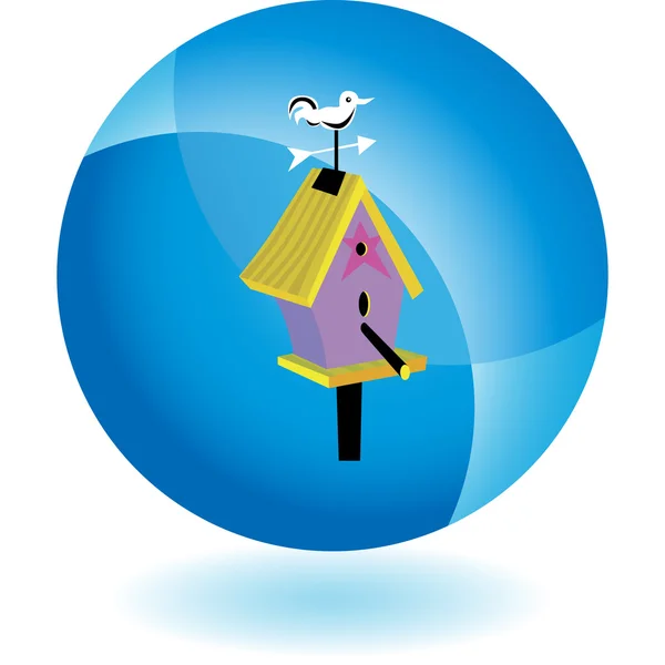 Birdhouse icono web — Vector de stock