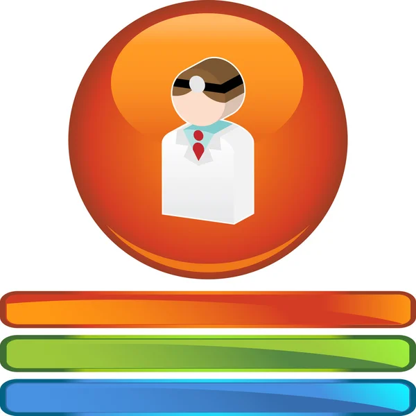 Doctor web pictogram — Stockvector