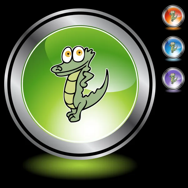 Bouton web alligator — Image vectorielle