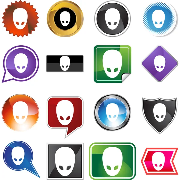 Alien Extraterrestrial  web icon — Vector de stoc