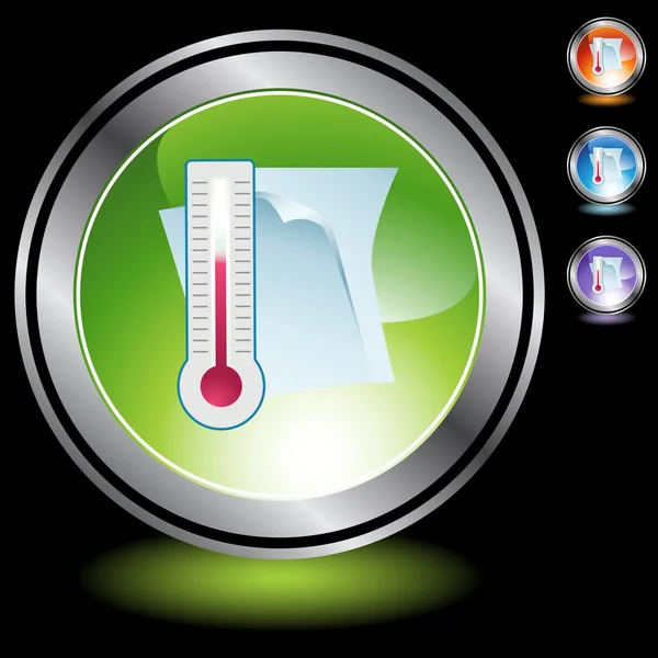 Temperatura Documento icono web — Archivo Imágenes Vectoriales