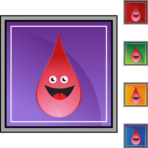 Red blood drop — Stock Vector