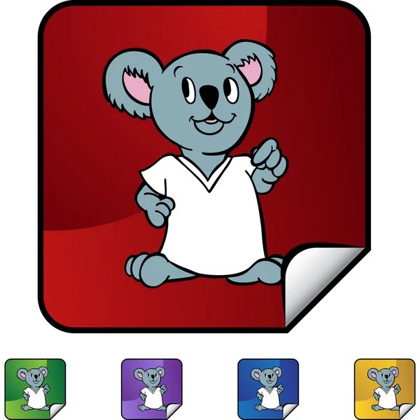 Buton pictogramă Koala — Vector de stoc