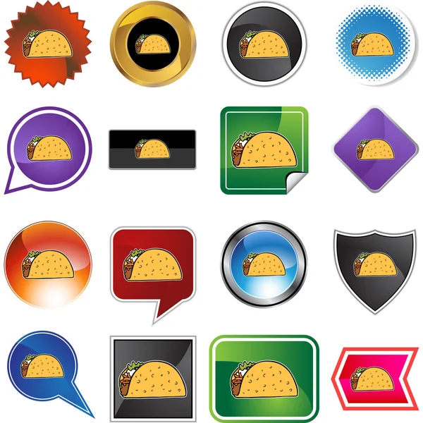 Taco icono web — Vector de stock