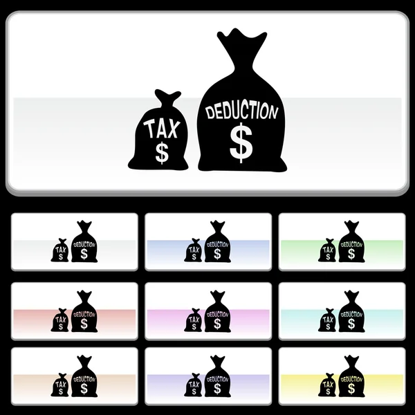 Tax Deduction web icon — Stock Vector