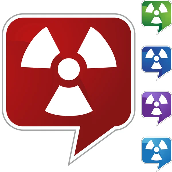 Radioactive Warning  web icon — Stock Vector
