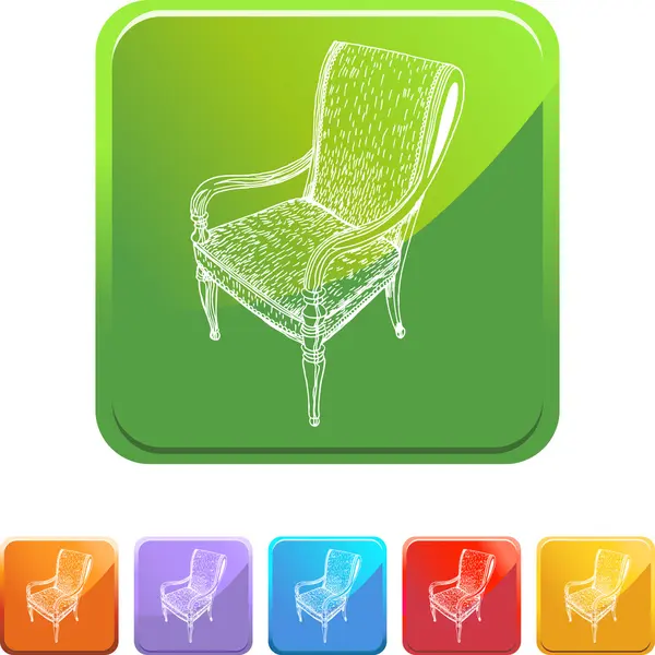 Bouton web chaise — Image vectorielle