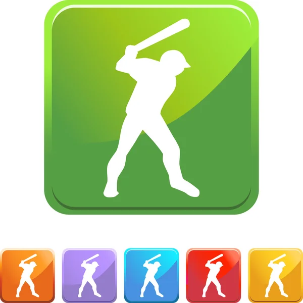 Bouton web baseball — Image vectorielle