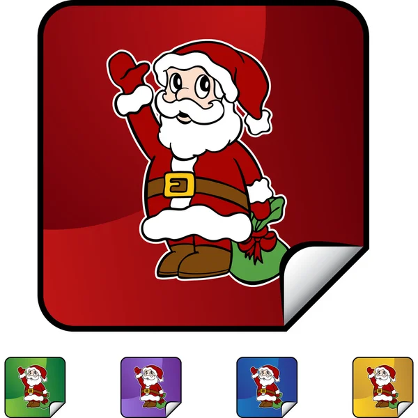 Tlačítko web Santa — Stockový vektor