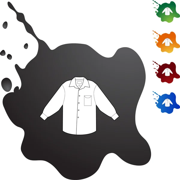 Vestido de camisa web ícone — Vetor de Stock
