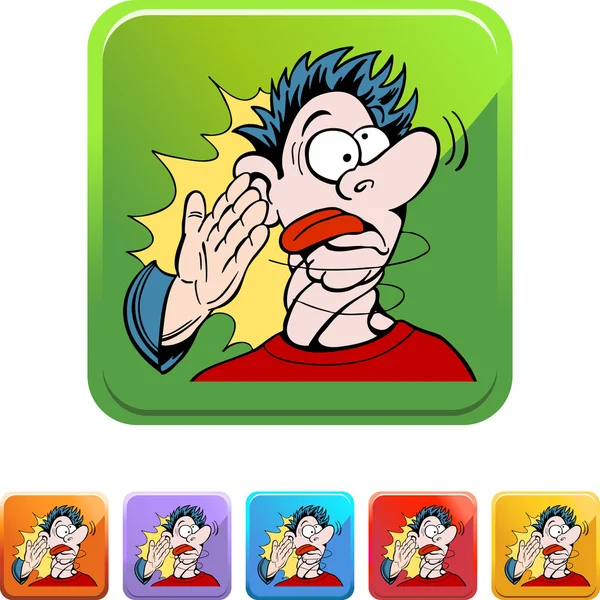 Üstünde belgili tanımlık yüz düğme tokat