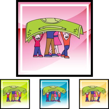 İnsanlar taşımak para web simgesi