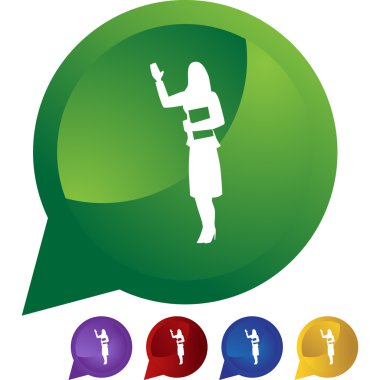 İş kadını sallayarak