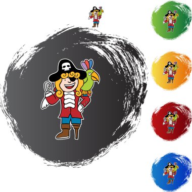 Bir kuş web düğme ile korsan