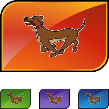 Çalışan köpek web simgesi