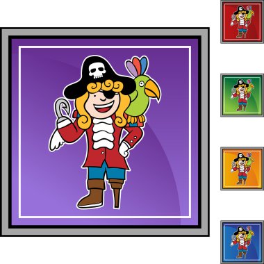 Bir kuş web düğme ile korsan