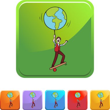 Denge dünya web simgesi