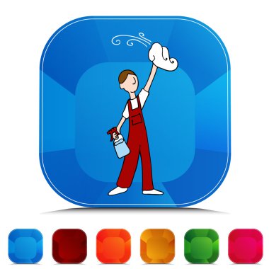 Pencere temizleyici Gemstone düğme kümesi