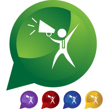 Megafon işadamı web düğmesi