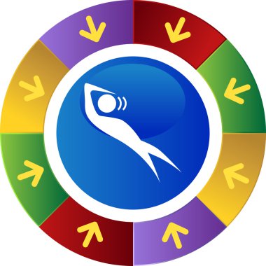 Baş döndürücü şekil web düğmesi