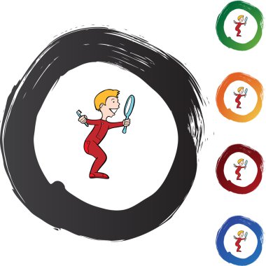 Adam dişlerini fırçalıyor.