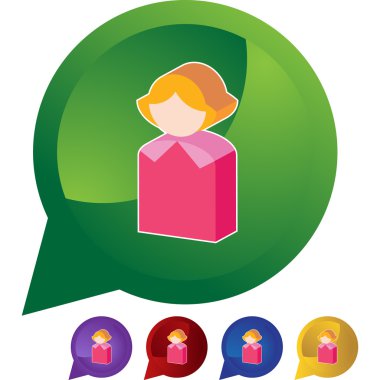 İş kadın web simgesi