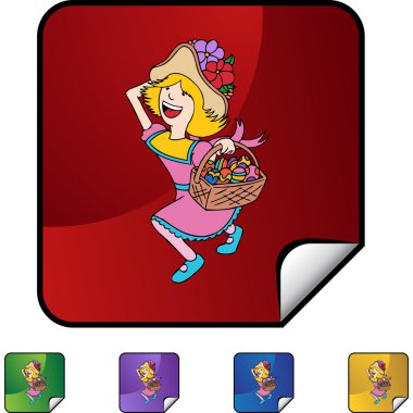 Paskalya sepetli kadın