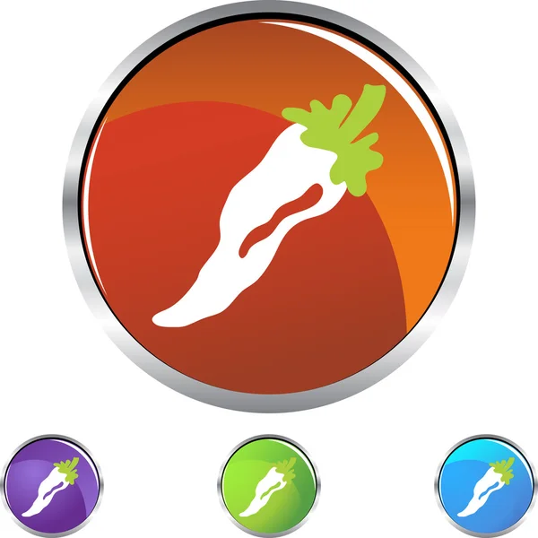 Botón icono de pimienta — Vector de stock