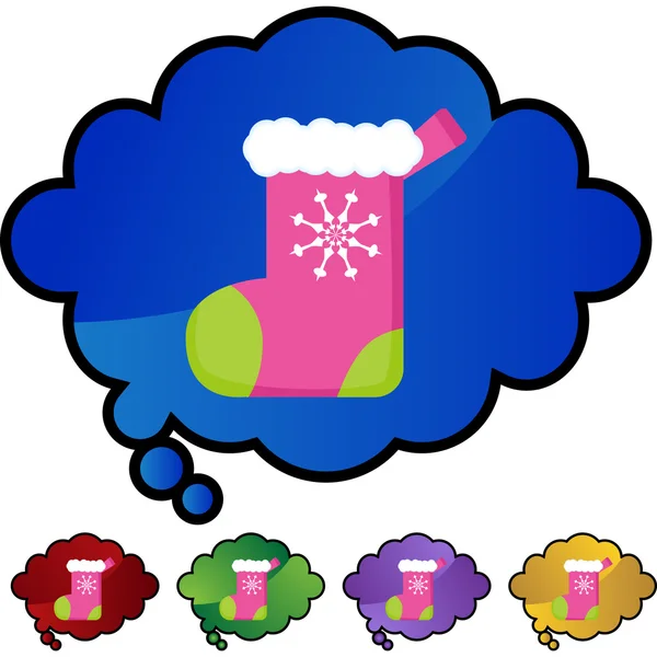Christmas Stocking web pictogram — Stockvector