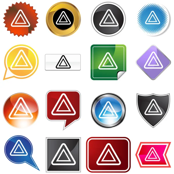 Hazard Icon Set — Stock Vector