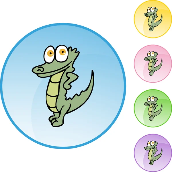 短吻鳄 web 按钮 — 图库矢量图片