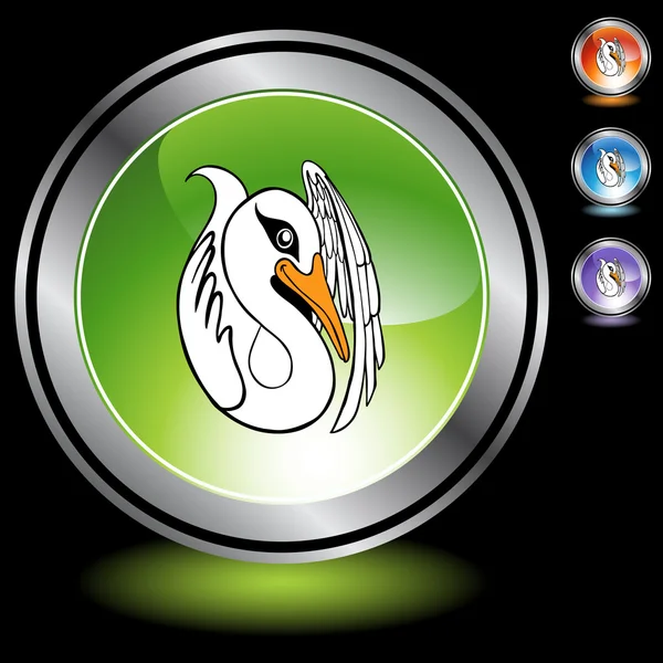 Schattige Swan icoon — Stockvector