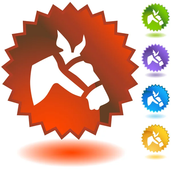 Race horse pictogram — Stockvector