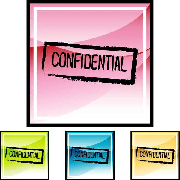 Confidential web icon — Stock Vector