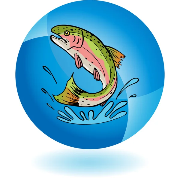 Trout web icon — Stock Vector