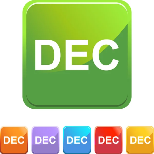 December web button — Stock Vector