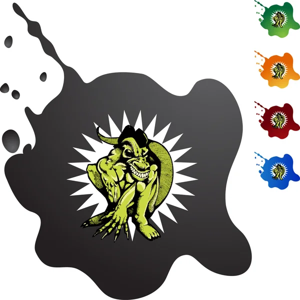 Dragón icono web — Vector de stock