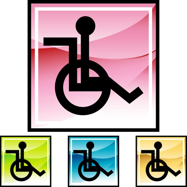 Wheelchair web icon — Stock Vector